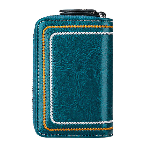 Multifunktionellt case kortklämma allt-i-ett-väska RFID anti-avmagnetisering och stöldskydd - stock peacock blue