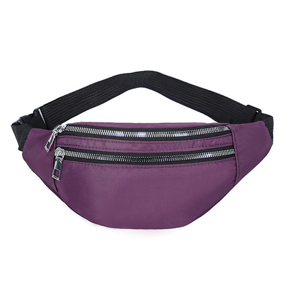 Kvinnor Män Midjeväska Fanny Pack Resepengar Bältesväska - spot försäljning purple