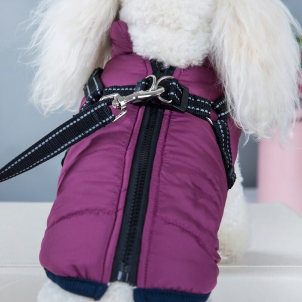 Pet bomull vadderade kläder Vintervarm Pet Dog Jacka - high quality navyblue S