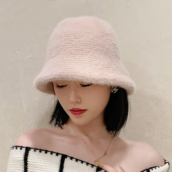 Höst Vinter Plysch Hatt Fisherman Hat SVART - stock Black