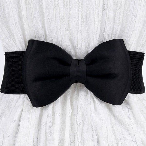Brett elastiskt bälte Bowknot chiffong midjeband CAMEL - on stock camel