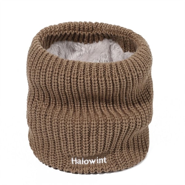 Stickad Neck Damask Halsvärmare VINRÖTT - high quality wine red