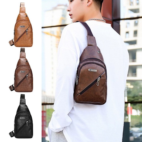 Sling Crossbody Bag Axel Ryggsäck LJUSBRUN - high quality Light Brown