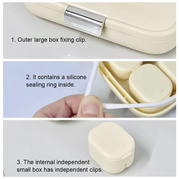Pill Box Pill Case WHITE - high quality White S