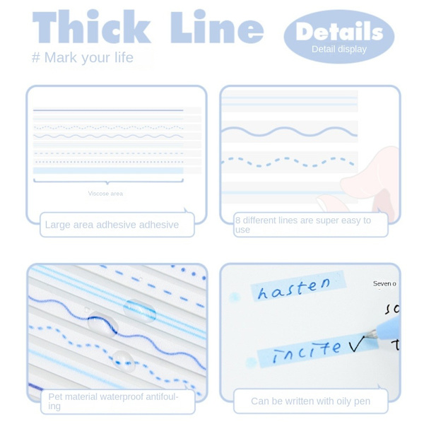 Highlighter Strips Highlighter Tape Memo Pad - spot-ale