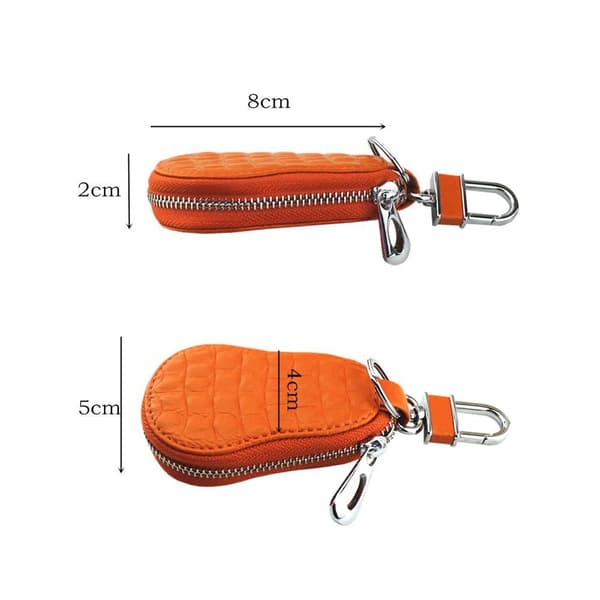 Bilnyckelväskor Äkta Läder ORANGE - on stock