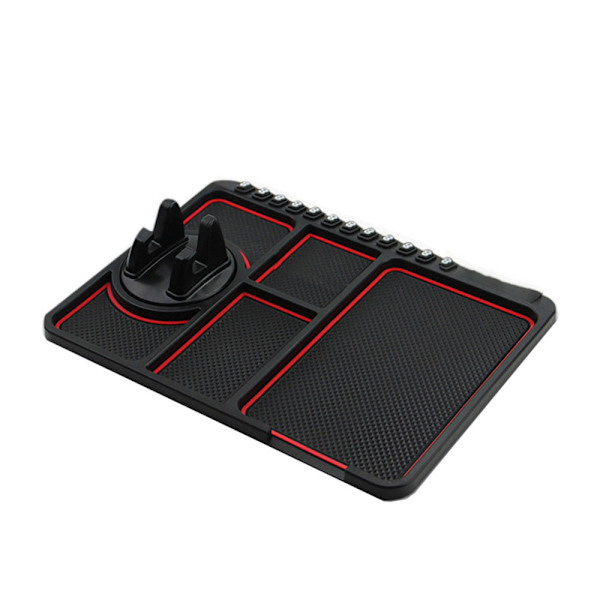 Bil Dashboard Anti Slip Mat Pad Gps Mobiltelefon Hållare Stand - stock red