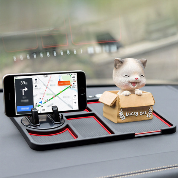 Car Dashboard Anti Slip Mat Pad Gps matkapuhelinteline - varastossa red