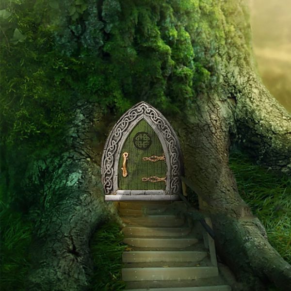 Fairy Gnome Door Miniature Elf Door Art patsaat - spot-myynti 5