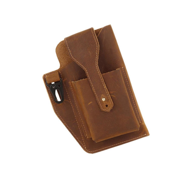 1/2/3 läder telefon hölster bältesväska Snygg midjeväska ficka - on stock Brown 1 Pc