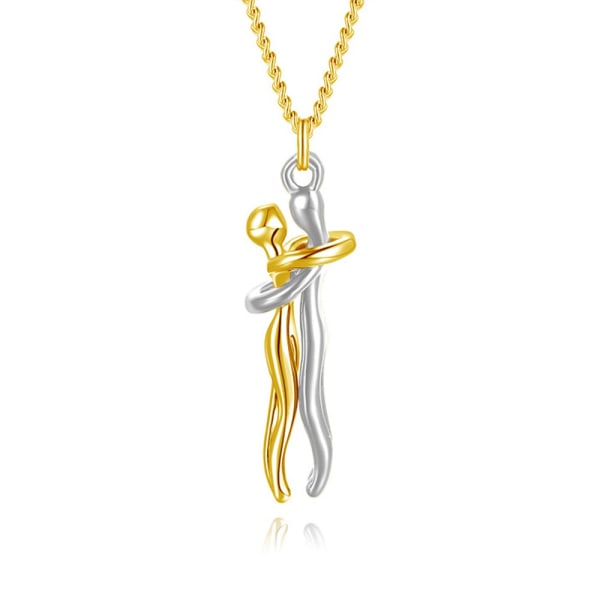 Muotipari halaava kaulakoru Jewelry Choker Hug riipusketju - varastossa golden