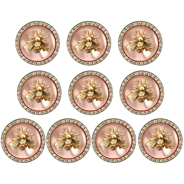 10 kpl tekojalokivi napit Pearl hiusneulat PINK 25MM - varastossa Pink 25mm