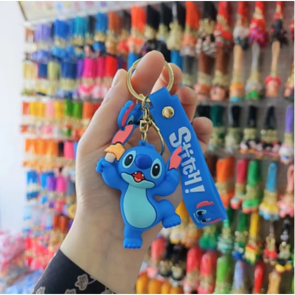 Creative Cartoon Keychain Ornament Stitch Pars handväska docka - high quality F
