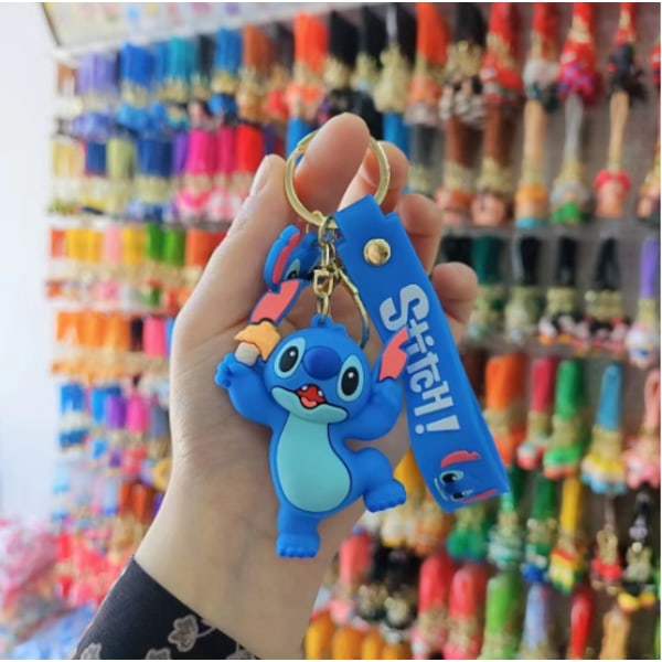 Creative Cartoon Keychain Ornament Stitch Pars käsilaukku nukke - korkea laatu F