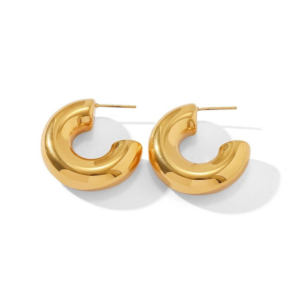 Hoop Örhängen Öronklämmor GOLD B - on stock gold B-B