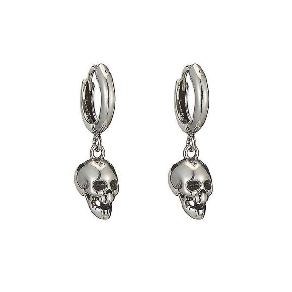 Reeti 925 Sterling Silver Örhängen Skull Dingle Örhängen Smycken - spot försäljning