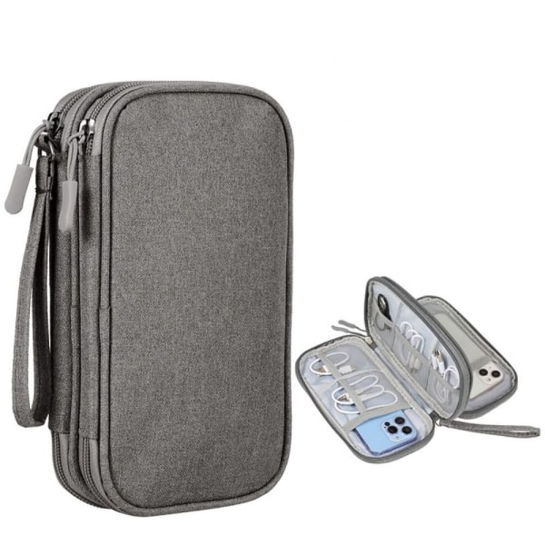 Headset Kabelväska Charging Treasure Bag GRÅ 19 X11 X6,5CM - spot försäljning Grey 19 x11 x6.5cm