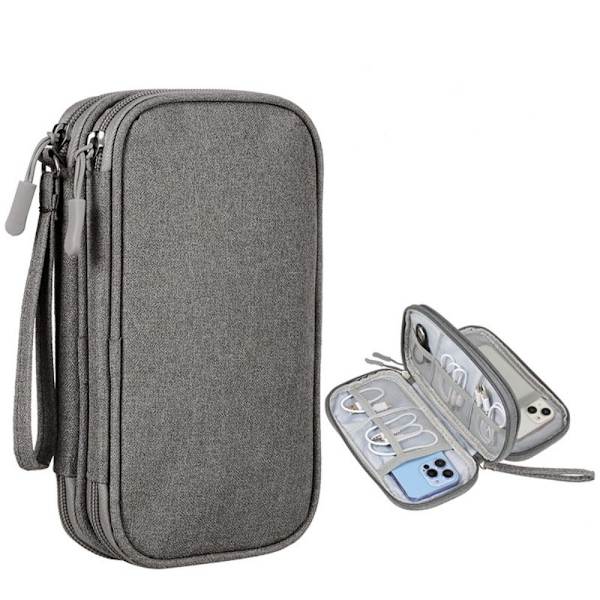 Kuulokkeet Kaapelilaukku Lataus Treasure Bag GREY 19 X11 X6.5CM - spot-myynti Grey 19 x11 x6.5cm