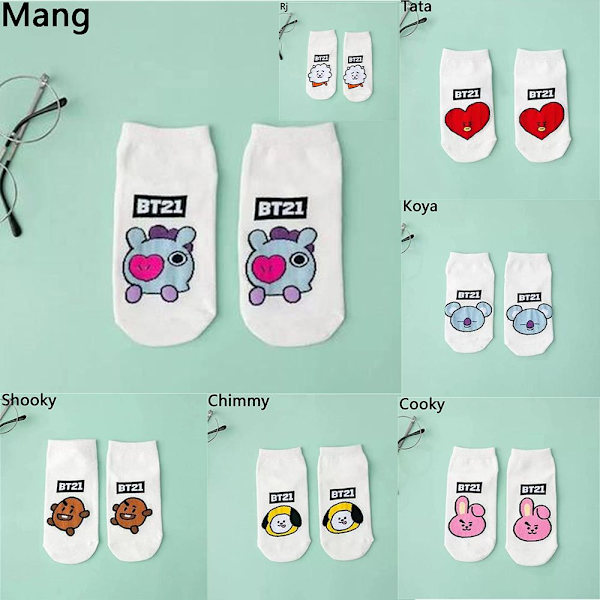 KPOP BT21 BTS Cute Short Socks - varastossa