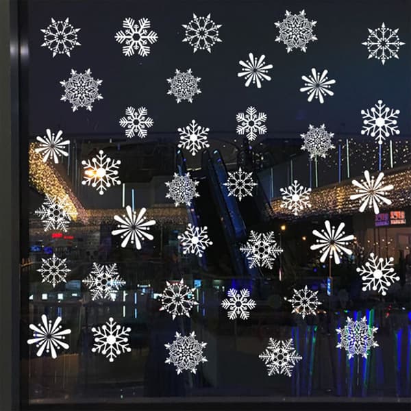 1 setti Seinätarrat Snowflakes Tarrat Wall art TYPE 3 - varastossa