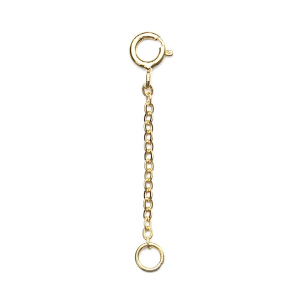 Förlängare säkerhetskedjeförlängare för armbandshalsband GULD 3CM - high quality
