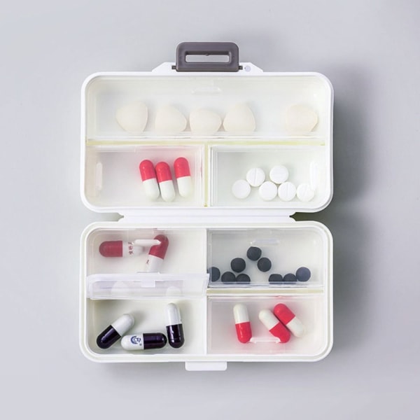 Pill Box Pill Case WHITE LL - stock White L-L