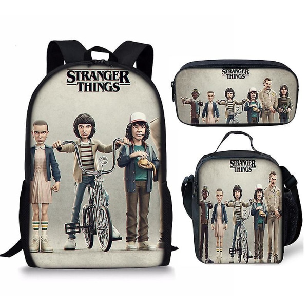Stranger Things4 Student Skolväska Barn Unisex Ryggsäck Måltidsväska - spot sales 20 Backpack