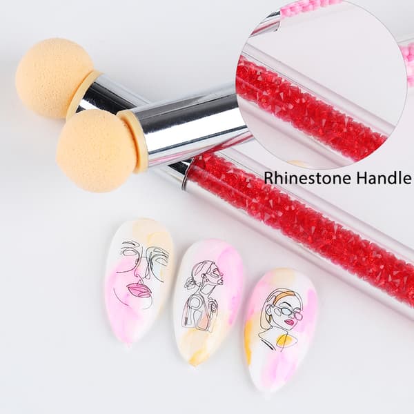 Ombre nagelborstsvampar Set Gradient - stock 02