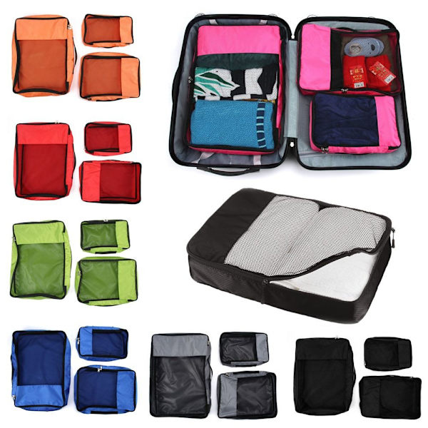 2kpl Packing Cubes Matkalaukkujen järjestäjä MUSTA - varastossa black
