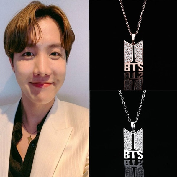 Hallyu Kpop 18k guldpläterad BTS hänge halsband guld - high quality gold