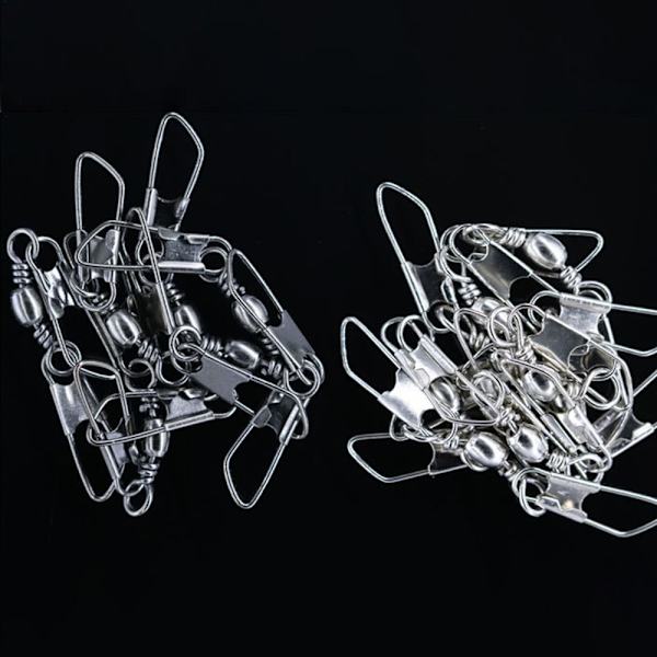 50 st Fishing Snap Connector med Pin Rolling Swivel 2 - high quality