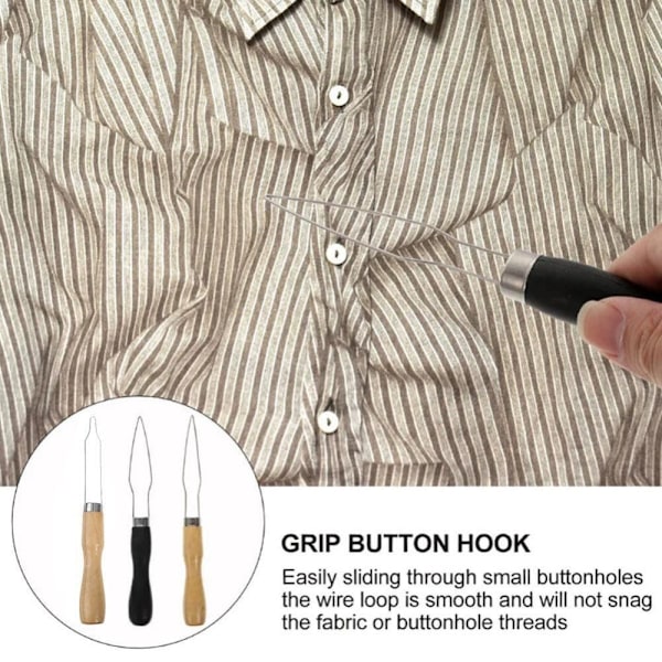 4st Knappkrok Hjälpmedel Hjälpknapp Krok Hjälp TRÄ LITEN - spot sales Wood Small Buttons-Small Buttons