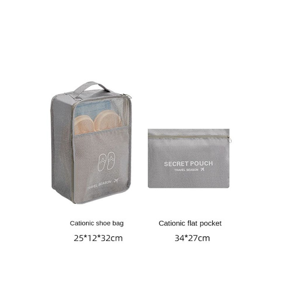 Kompressibla förpackningskuber Vattentät förvaringsväska GRÅ - high quality grey