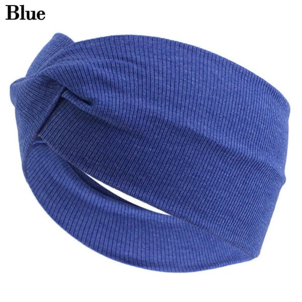 Bred Sport Pannband Vik Yoga Hårband BLÅT - spot försäljning Blue