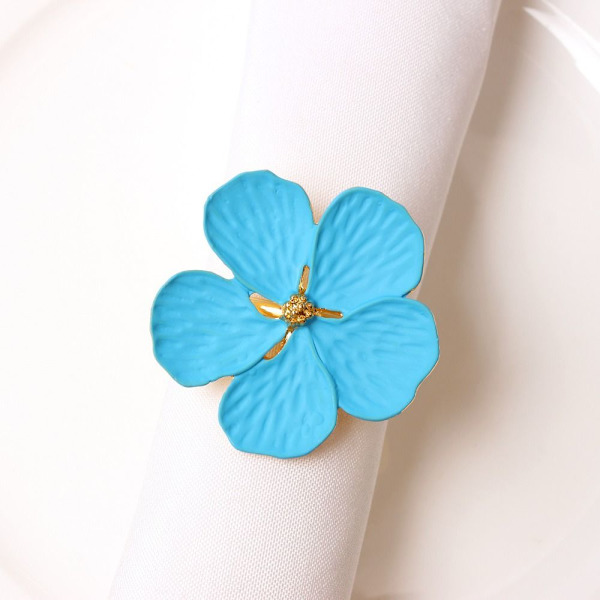 2ST Servettringar Servettspänne BLÅT - high quality Blue