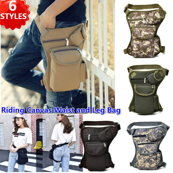 Riding Cloth Vyötärölaukku Outdoor Tactical Leg Bag Moottoripyörälaukku - korkea laatu Black