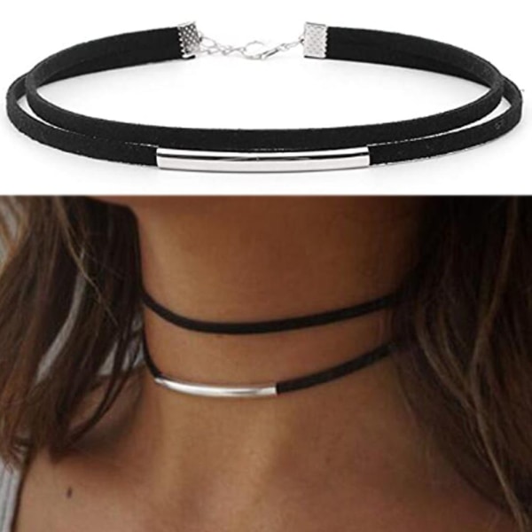 Black Choker kaulakoru SILVER - varastossa