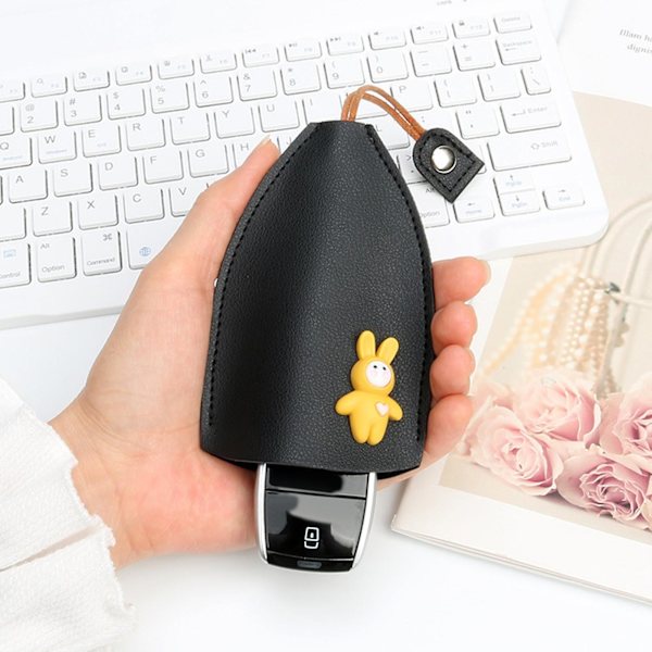 Case anti-scratch Anti-damm Vattentät utdragstyp Förvaringsartiklar Bilnyckelring i konstläder Nyckelplånbok Daglig användning - spot sales Black