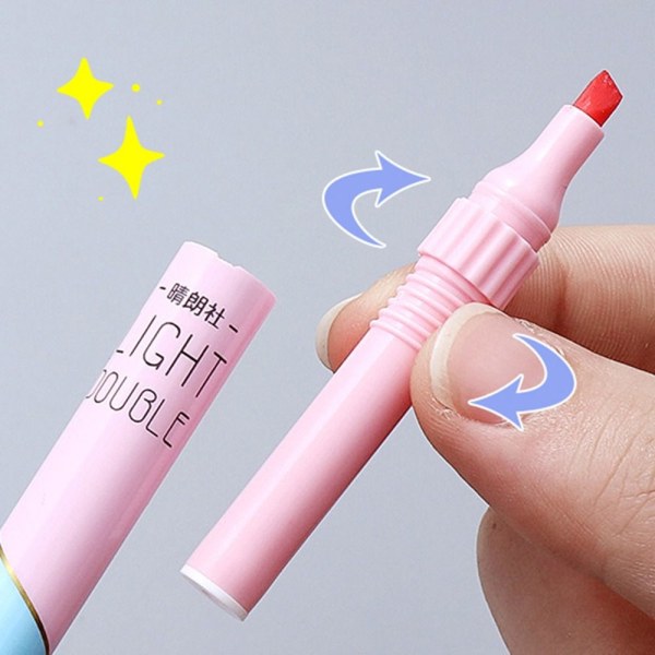 6kpl Highlighter Set Key Points Markers Värillinen kynä - spot-ale 6PCS/Set