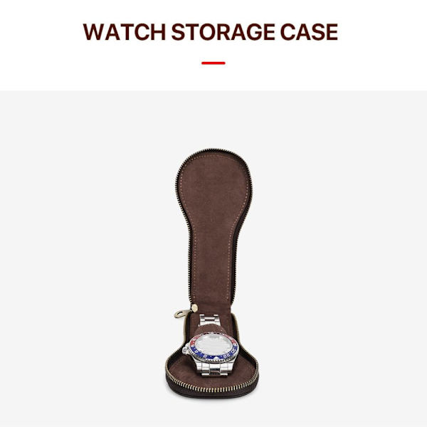 Watch Storage Box Watch Case Watch Protective Organizer - stock brown