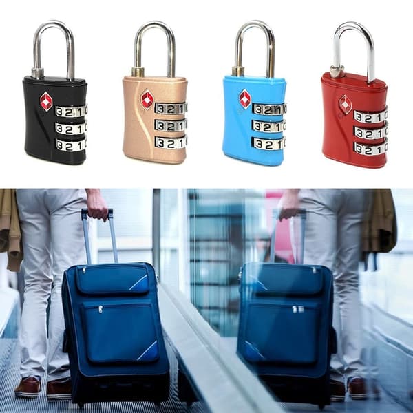 TSA Customs Code Lock Bagage Lösenordslås BLÅT - stock Blue