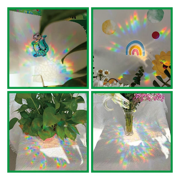 3 kpl Sun Catcher Rainbow Maker seinätarrat - laadukkaita