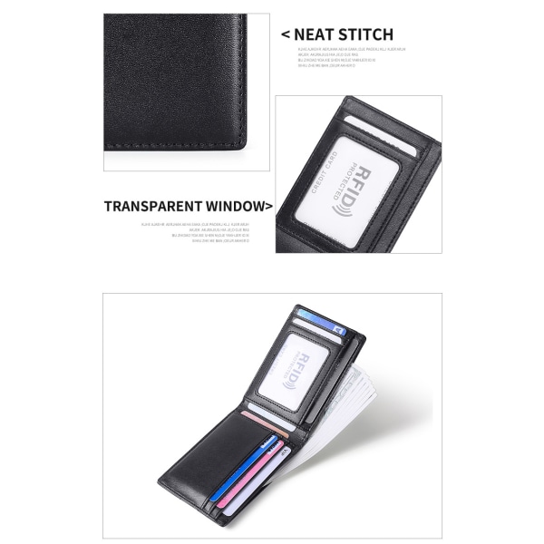 Anti-RFID-svep för mäns plånbok Korthållare - spot försäljning Blue