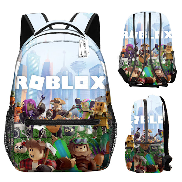 Roblox ryggsäck tryckt ryggsäck My World ryggsäck tecknad anime barnryggsäck-YX007