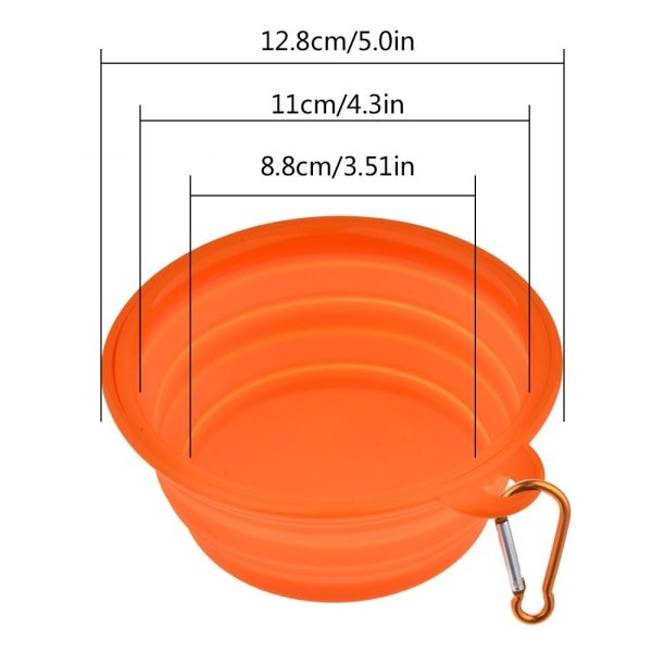 350ML Djurskål Matbehållare ORANGE - spot försäljning Orange