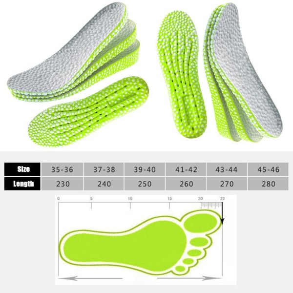 Boost Shoe Lift Memory Innersula i bomull 41-422,5 cm 2,5 cm - high quality 41-422.5cm
