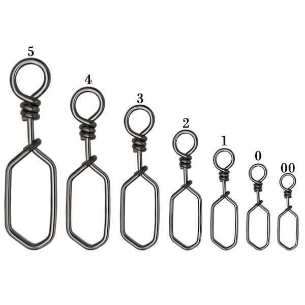 100 st Fishing Hängande Snap Barrel Swivel - on stock 3