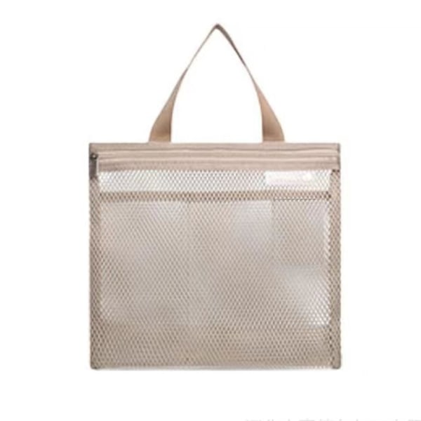 Duschväska i mesh Toalettväska KHAKI - stock khaki