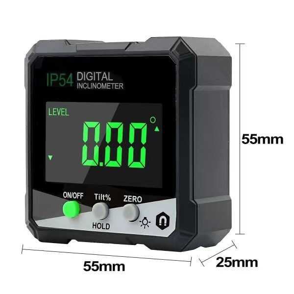 Digitaalinen kulmamittari, tiehöylä/kulmamittari LCD-näytöllä - varastossa