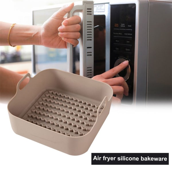 Air Fryer Silikongryta AirFryer Tillbehör - high quality grey Square